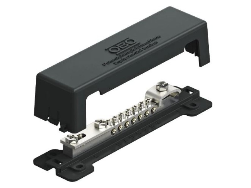 Potentiaalvereffeningsrail voor buiten 7x25mm² RVS 1809 A