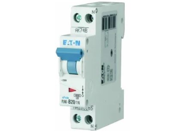 Eaton automaat  20A B 2P 1-polig + N  PLN6-B20/1N-MW