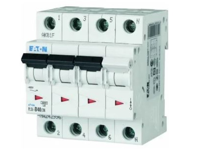 Eaton automaat 40A B 4P 3-polig + N PLS6-B40/3N-MW