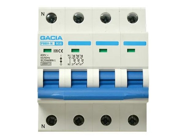 Gacia B16 installatieautomaat  3P+N