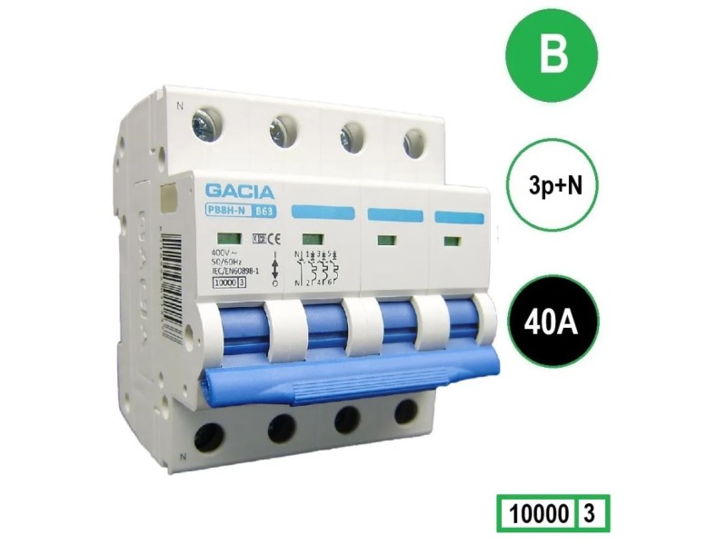 Gacia B40 installatieautomaat  3P+N