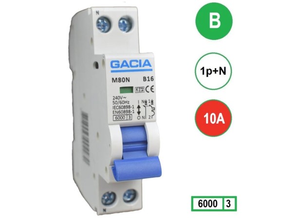 Gacia B10 installatieautomaat  1P+N