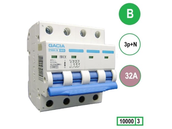 Gacia B32 installatieautomaat  3P+N