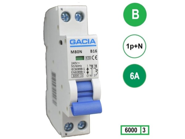 Gacia B6 installatieautomaat  1P+N