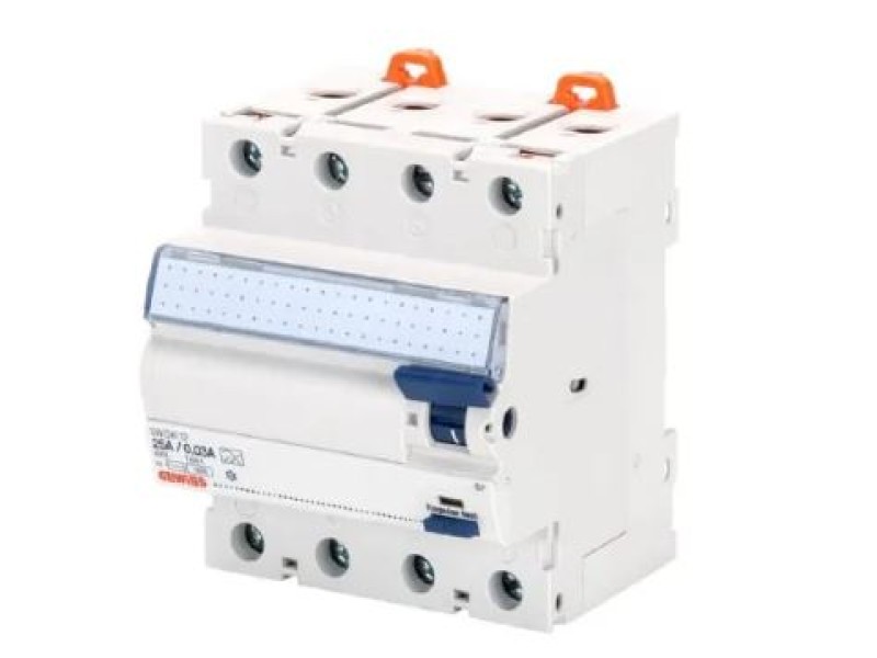Gewiss aardlekschakelaar 63A 4P 30mA 4 modulen GWD4152