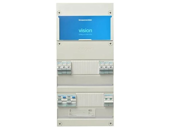 Hager voorbedrade kast 1F  1HS+ 2x2P ALS 6L  