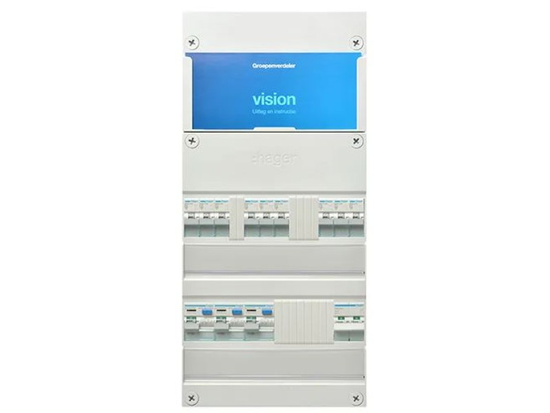 Hager voorbedrade kast 1F  1HS+ 3x2P ALS 9L  