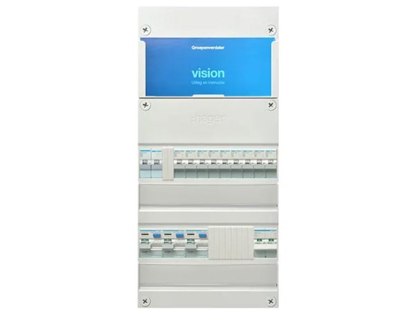 Hager voorbedrade kast 1F  1HS+ 3x2P ALS 9L  1Kook 