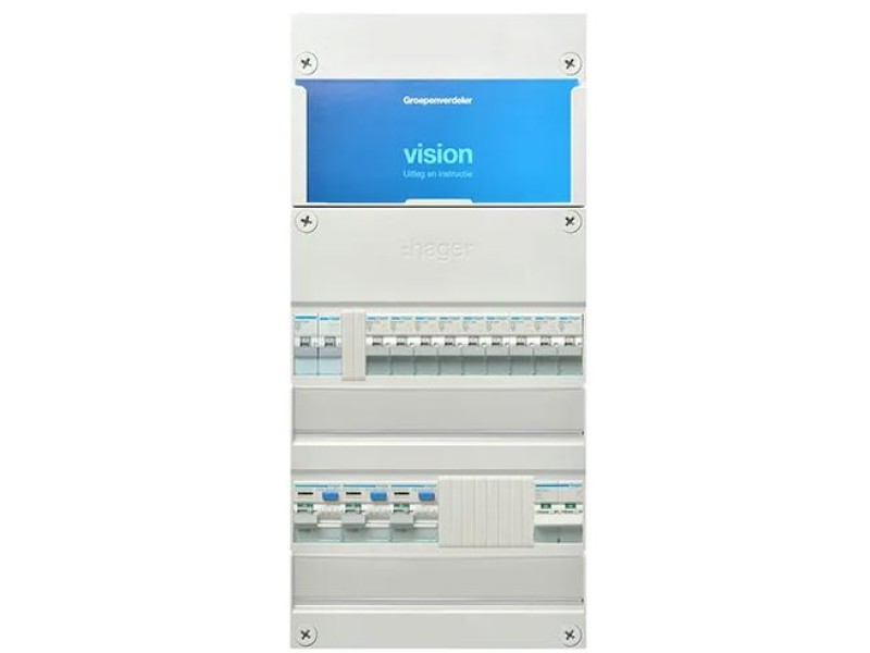 Hager voorbedrade kast 1F  1HS+ 3x2P ALS 9L  1Kook 