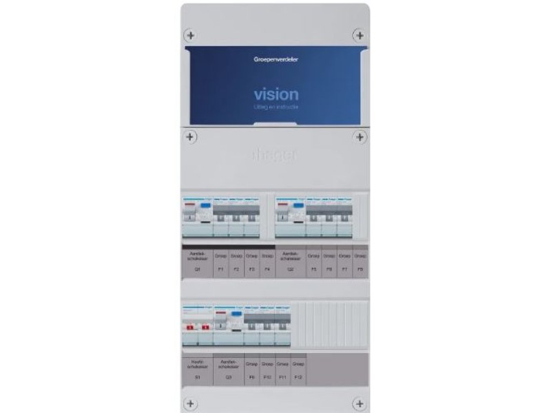 Hager voorbedrade kast 1F  1HS+ 3x2P ALS 9L  VKG333E 