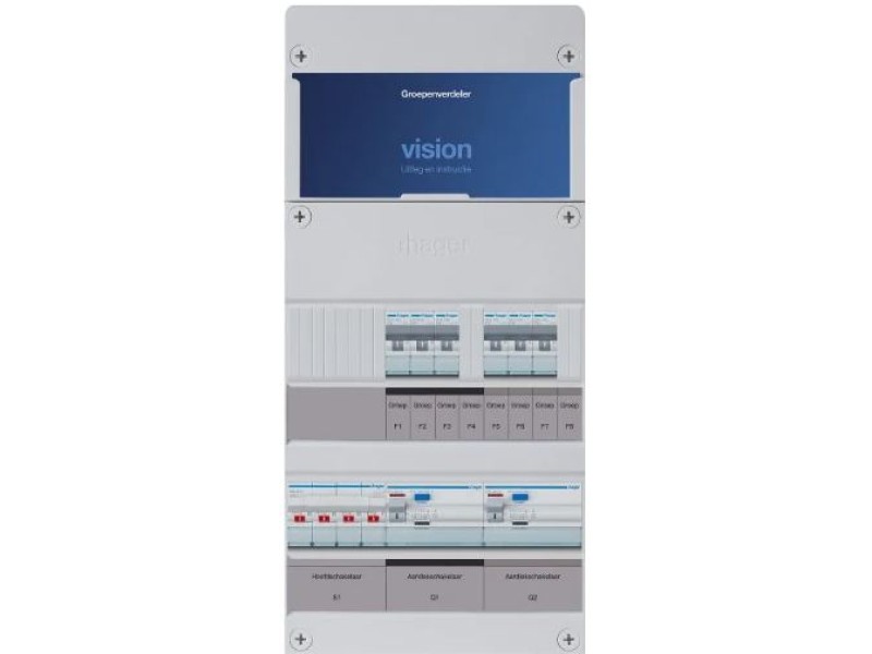 Hager voorbedrade kast 3F  1HS+ 2x4P ALS 6L VKG33L 