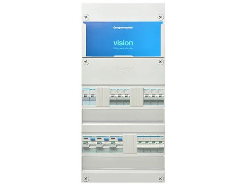 Hager voorbedrade kast 3F  1HS+ 3x2P ALS 6L 1 Kook 