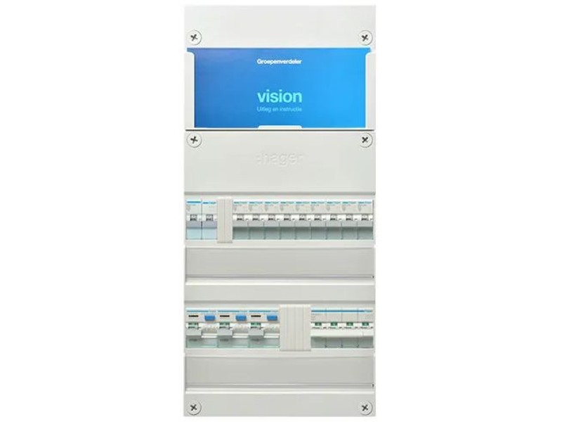 Hager voorbedrade kast 3F  1HS+ 3x2P ALS 9L  1Kook