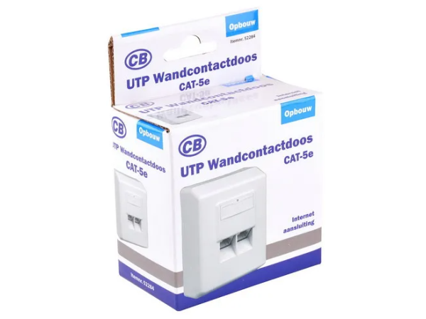 UTP CAT5e opbouw doos WCD 2V CB 