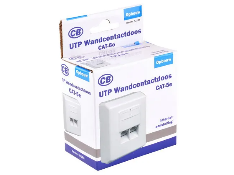 UTP CAT5e opbouw doos WCD 2V CB 