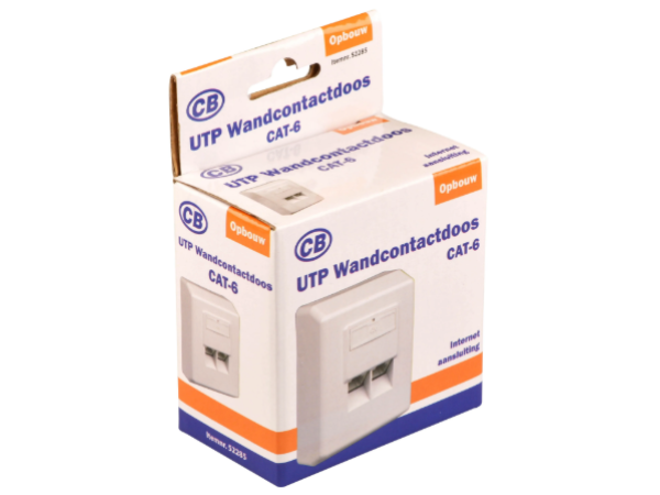 UTP CAT6 opbouw doos WCD 2V CB 
