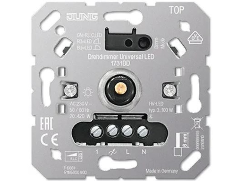 Jung LED Dimmer universeel met nevenfunctie 1731DD