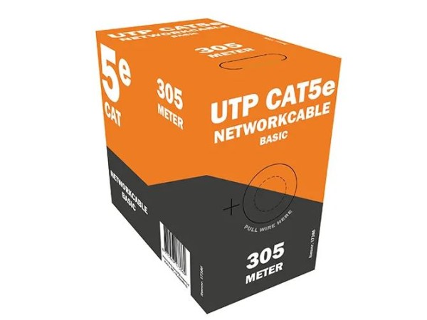 Datakabel  UTP CAT5E - BASIC - kabel  CCA kern 305meter Eca