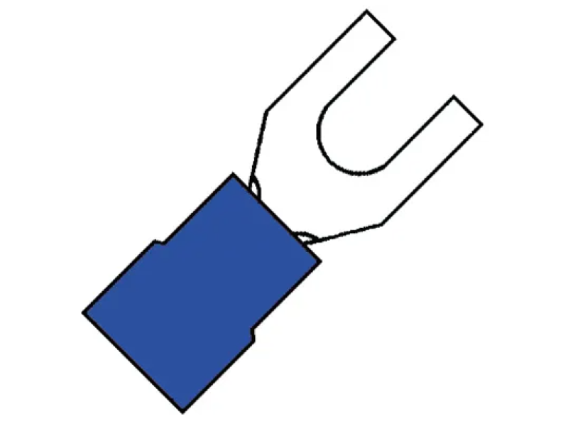 Kabelschoen 1.5-2,5mm2 blauw vork M4 100 stuks Kabelschoen 1.5-2,5mm2 blauw vork M4 100 stuks