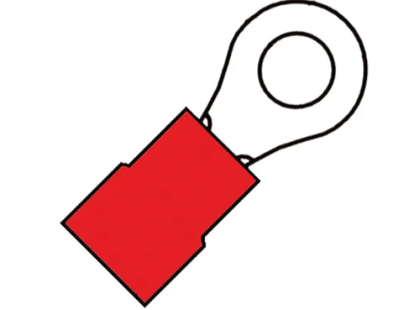 Kabelschoen 0.5-1,5mm2 rood ring M4 100 stuks