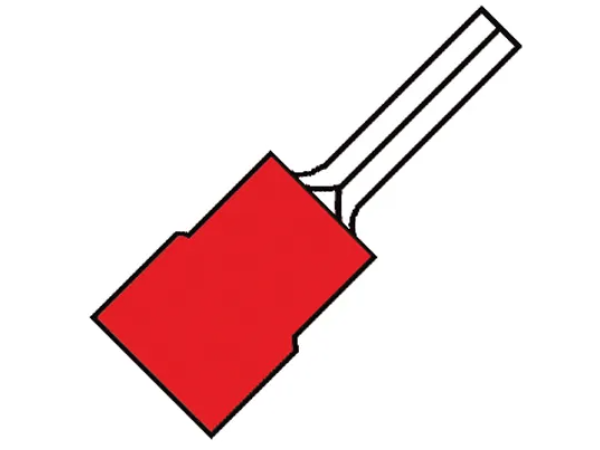Kabelschoen 0.5-1,5mm2 rood pen 100 stuks Kabelschoen 0.5-1,5mm2 rood pen 100 stuks