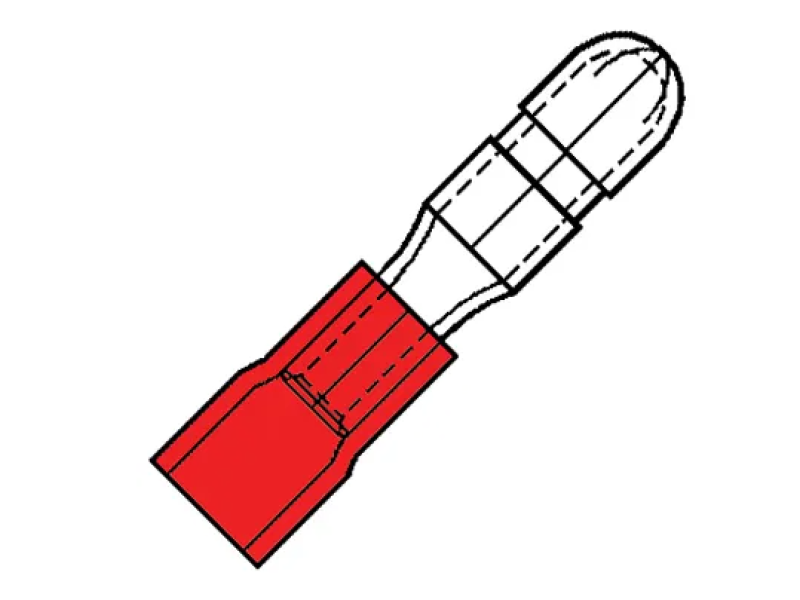Kabelschoen 0.5-1,5mm2 rood rondsteker 100 stuks Kabelschoen 0.5-1,5mm2 rood rondsteker 100 stuks