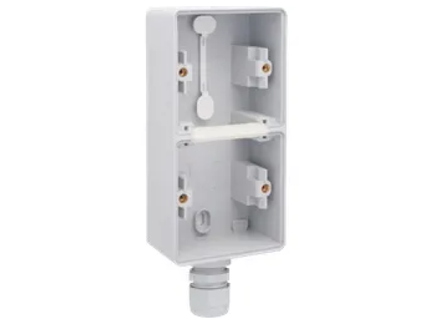 Niko hydro opbouwdoos 2V + 1 M20 ingang + wartel 700-84251 Niko hydro opbouwdoos 2V + 1 M20 ingang + wartel 700-84251