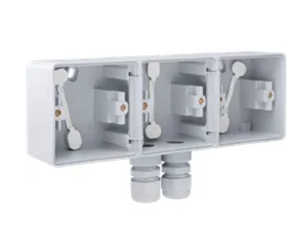 Niko hydro opbouwdoos 3V horizontaal met 2x 2V M20 wartel aan 1 zijde 700-84952 Niko hydro opbouwdoos 3V horizontaal met 2x 2V M20 wartel aan 1 zijde 700-84952