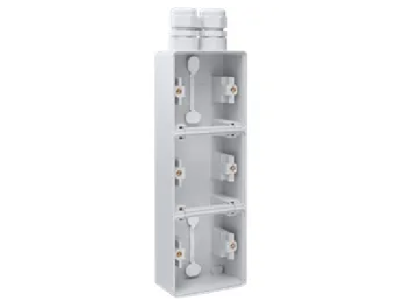 Niko hydro opbouwdoos 3V verticaal met 2x 2V M20 wartel aan 1 zijde 700-84352 Niko hydro opbouwdoos 3V verticaal met 2x 2V M20 wartel aan 1 zijde 700-84352