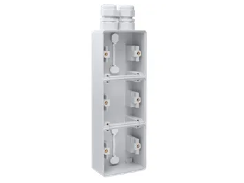 Niko hydro opbouwdoos 3V verticaal met 2x 2V M20 wartel aan 1 zijde 700-84352 Niko hydro opbouwdoos 3V verticaal met 2x 2V M20 wartel aan 1 zijde 700-84352