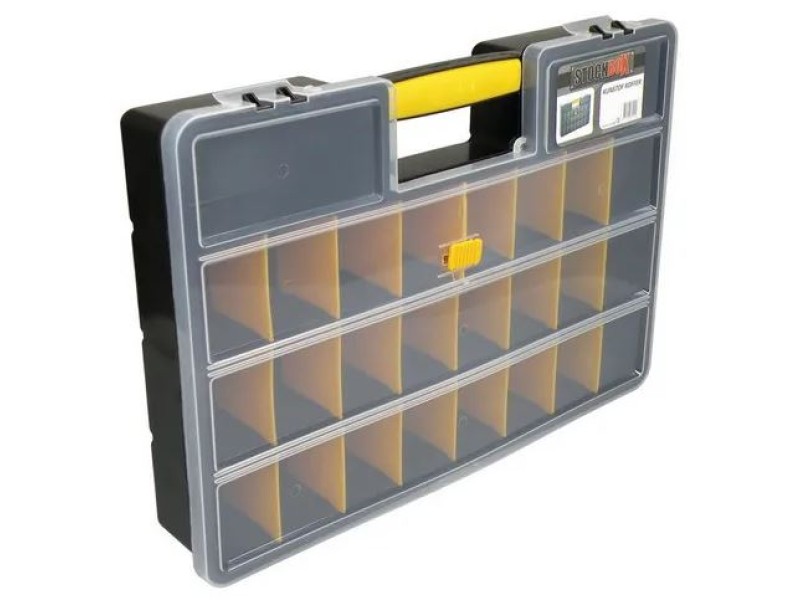 Kunststof koffer met flexibele indeling stockbox