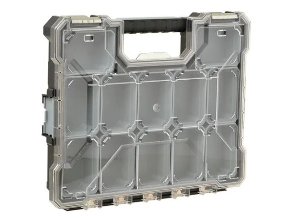 Koffer met uitneembare bakjes laag model stockbox Proflijn