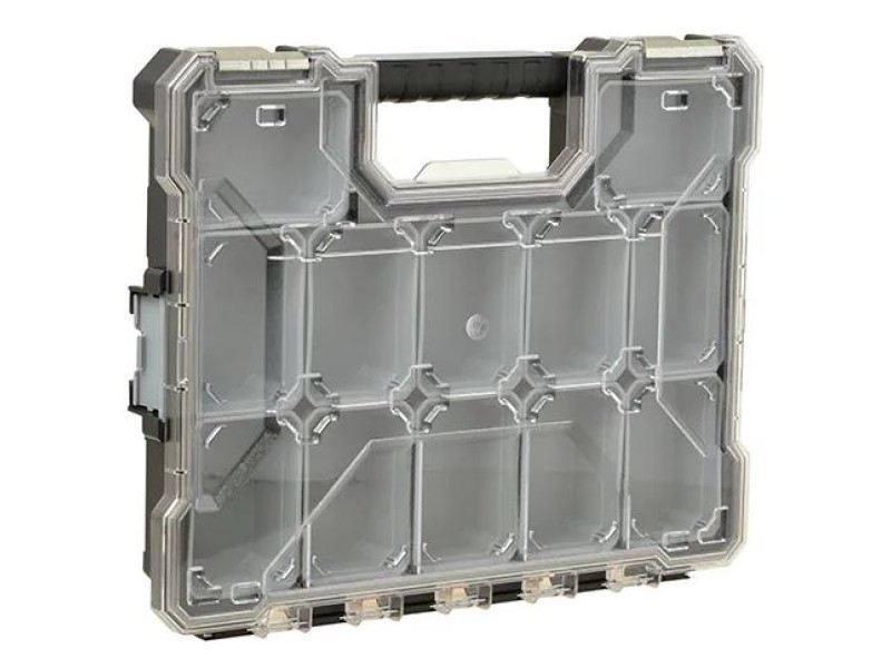 Koffer met uitneembare bakjes laag model stockbox Proflijn
