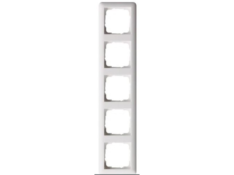 Gira afdekraam 5 voudig ST 55 zuiver wit mat