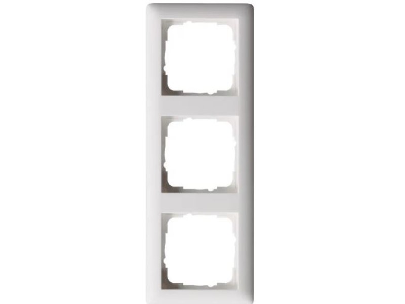 Gira afdekraam 3 voudig ST 55 zuiver wit mat