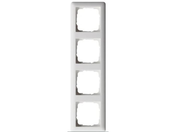 Gira afdekraam 4 voudig  ST 55 zuiver wit mat