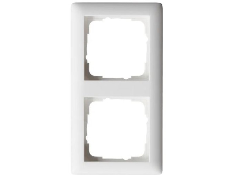 Gira afdekraam 2 voudig  ST 55 zuiver wit mat