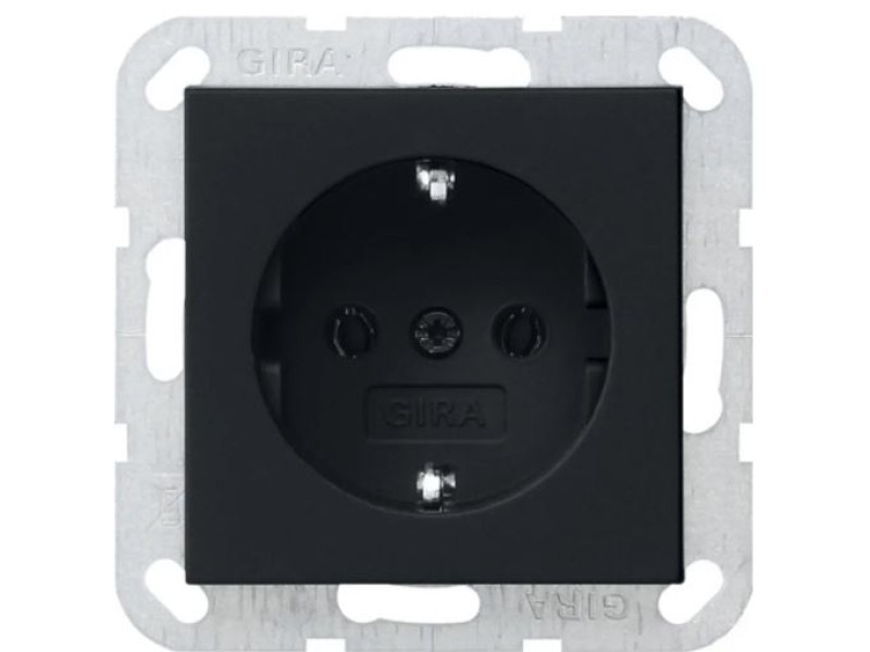 Gira wcd + ra inbouw enkel zwart mat 