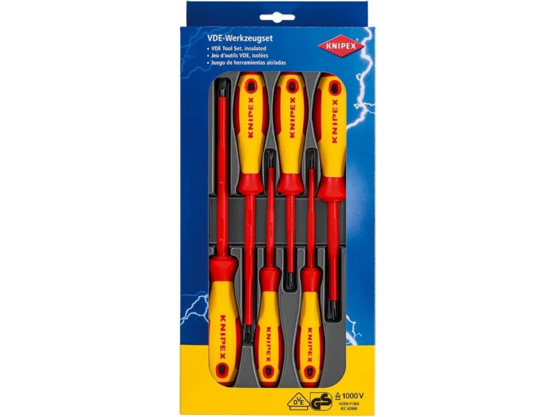 Knipex schroevendraaierset VDE 6-delig 1000V