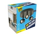 Big bright opbouwspot rond 3 voudig zwart 15W 1035 lumen dim to warm
