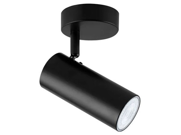 Nova opbouwspot 1 voudig zwart GU10 + 5W LED 3000K