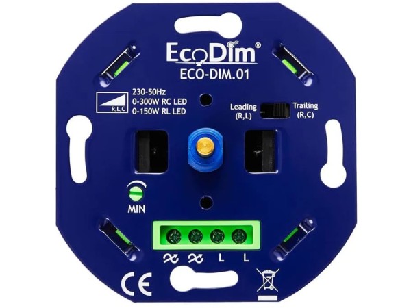 Dimmer LED universeel 0-300W fase aan- en afsnijding (RLC)