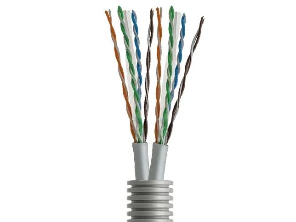 Voorbedrade 16mm flexbuis 2XUTP CAT6 Dca 100mtr 