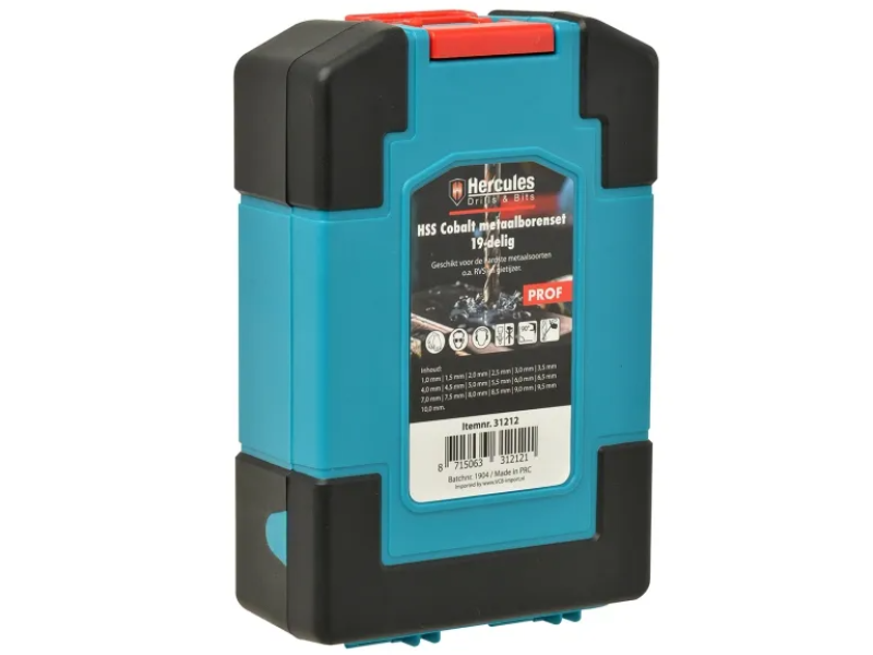 19-delige metaalborenset Cobalt 1-10mm, per 0,5mm 19-delige metaalborenset Cobalt 1-10mm, per 0,5mm