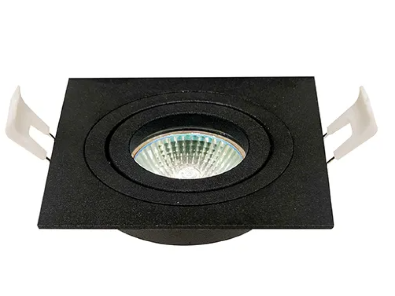 Inbouwspot lux model vierkant kantelbaar mat zwart Inbouwspot lux model vierkant kantelbaar mat zwart