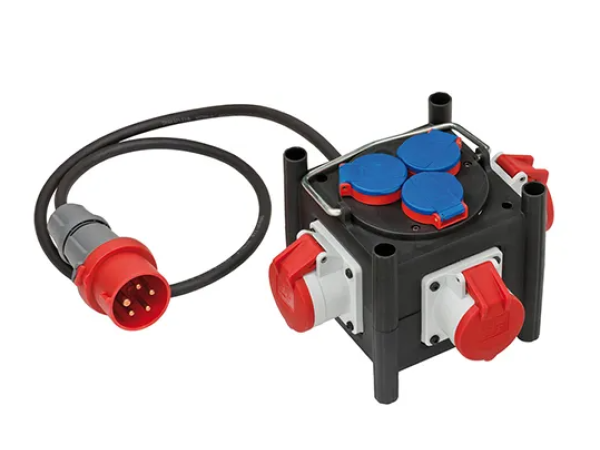 Stroomverdeelkast CEE 16A 5P 1 meter IP44 5x1,5mm² neopreen Stroomverdeelkast CEE 16A 5P 1 meter IP44 5x1,5mm² neopreen
