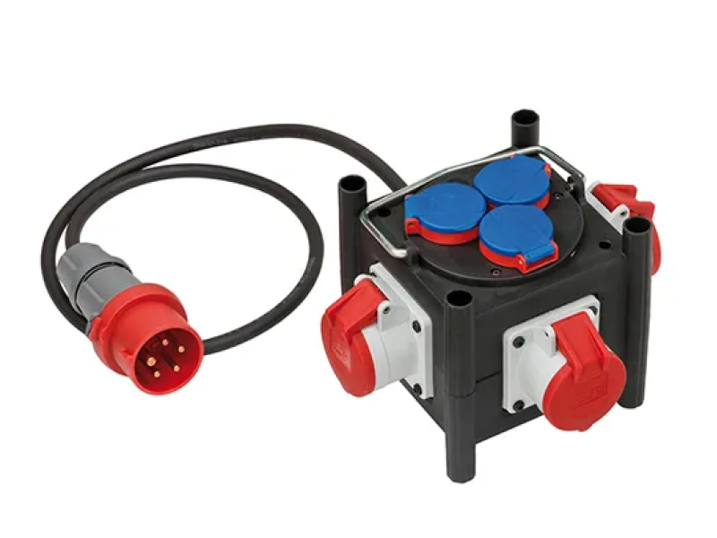 Stroomverdeelkast CEE 16A 5P 1 meter IP44 5x1,5mm² neopreen Stroomverdeelkast CEE 16A 5P 1 meter IP44 5x1,5mm² neopreen