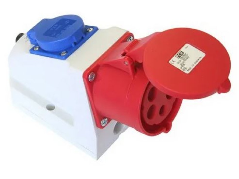 ABL CEE wcd opbouw 5polig  32A + WCD 230V D52S331