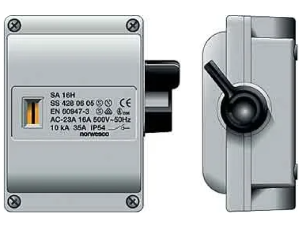 Werkschakelaar 16A 3P+hulpcontact (4P)