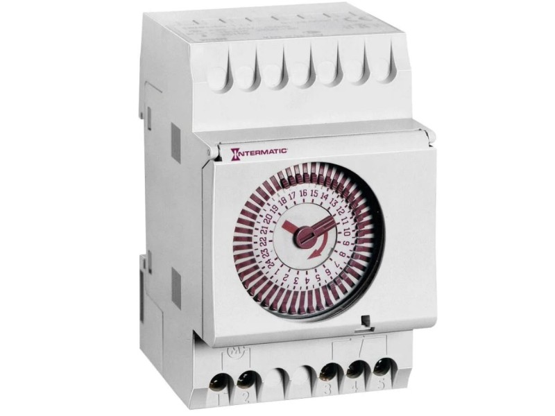 Intermatic schakelklok analoog 1-kanaal 24-uur dinrail Talento 111